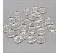 Runde Knöpfe aus Kunstharz mit 2 Löchern, 23 mm (36 l), 20 Stück, langlebig, transparent, zum Nähen, Stricken und Basteln