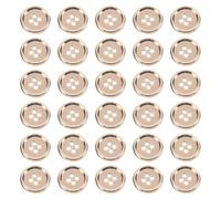 Runde Metall-Nähknöpfe, 4 Löcher, 12,5 mm, für Mantel, Anzug, Hemd, kleine flache Rückseite, Bastelknöpfe, Kleidung, Dekoration, Jacken, Hosen, Ersatzknöpfe, goldfarben, 30 Stück