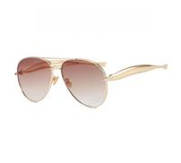 Runde Sonnenbrille für Damen und Herren, Retro, UV400 (Farbverlauf, Tee)