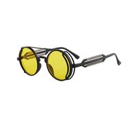 Runde Sonnenbrille im Vintage-/Punk-Stil, farbige Gläser, für Herren und Damen, Retro-Rahmen, polarisierte Brillen, modisch