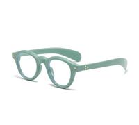 Rundes Brillengestell für Damen, Retro-Sonnenbrille, Nieten, Dekoration, oranger Brillenrahmen