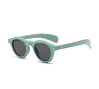 Rundes Brillengestell für Damen, Retro-Sonnenbrille, Nieten, Dekoration, oranger Brillenrahmen
