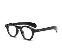 Rundes Brillengestell für Damen, Retro-Sonnenbrille, Nieten, Dekoration, oranger Brillenrahmen