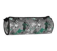 Rundes Fußball-Schulmäppchen für Jungen,Etui für Schulutensilien,22×8×8cm