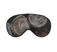 Rundgeschnittene Holz-Schlafmaske für Damen und Herren, Seitenschläfer-Augenabdeckung mit verstellbarem Riemen, weich, atmungsaktiv, Verdunkelungsmaske, rutschfest, tiefer Schlaf, Reisezubehör