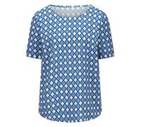 Rundhals-Bluse Peter Hahn blau 42