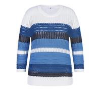 Rundhals-Pullover 3/4-Arm Anna Aura weiss 54