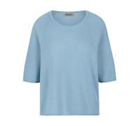 Rundhals-Pullover aus 100% Kaschmir Peter Hahn blau 38/40