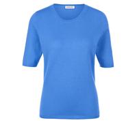 Rundhals-Pullover aus Schurwolle und Kaschmir Peter Hahn blau 46