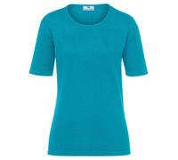 Rundhals-Pullover aus Seide Kaschmir Peter Hahn türkis 38