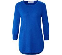 Rundhals-Pullover aus Seide und Kaschmir Peter Hahn blau 38