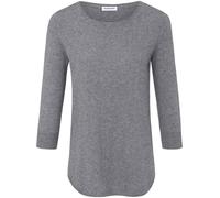 Rundhals-Pullover aus Seide und Kaschmir Peter Hahn grau 48