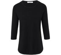 Rundhals-Pullover aus Seide und Kaschmir Peter Hahn schwarz 42