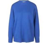 Rundhals-Pullover Kaschmir Peter Hahn blau 36