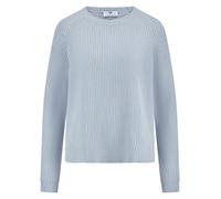 Rundhals-Pullover Kaschmir Peter Hahn blau 38