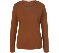 Rundhals-Pullover Kaschmir Peter Hahn braun 38