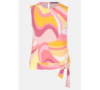 T-Shirt BETTY BARCLAY "Damen mit Raffung", Damen, Gr. 36, rosé, gelb, Obermaterial: 94% Polyester, 6% Elasthan, loose fit normal, Rundhals, Shirts T-Shirt, Material (81644549-36) rosé, gelb