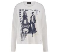 monari - Langarmshirt mit Paris-Print off-white - Gr. - 42