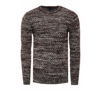Strickpullover RUSTY NEAL, Herren, Gr. L, braun (braun, meliert), 70% Polyacryl, 30% Baumwolle, unifarben, normal, Rundhals, Pullover Strickpullover, im melierten Design (54859461-L) braun, meliert