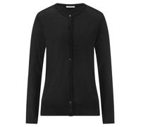 Rundhals-Strickjacke aus Seide und Kaschmir Peter Hahn schwarz 36