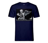 Rundhals-T-Shirt aus Bio-Baumwolle für Herren Banksy Gefallener Engel Kranich Kugelsichere Weste