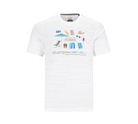 Rundhals-T-Shirt in Flammengarn