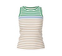 Marc Cain Slim Fit Top mit Rundhalsausschnitt in Sand, Größe 44