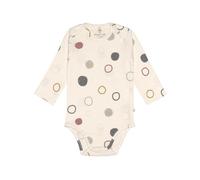 Rundhalsbody Langarm Cozy Colors, Circles offwhite, Gr. 74/80 - LÄSSIG 153101014