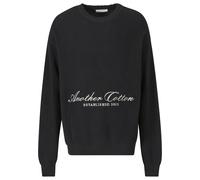 Rundhalspullover ANOTHER COTTON LAB "Another Cotton Lab Established Knit Sweater", Herren, Gr. L, schwarz, 100% Baumwolle, loose fit, Rundhals, Pullover Rundhalspullover (63273544-L) schwarz