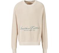 Rundhalspullover ANOTHER COTTON LAB "Another Cotton Lab Established Knit Sweater", Herren, Gr. XXL, beige (weiß), 100% Baumwolle, loose fit, Rundhals, Pullover Rundhalspullover (71921256-XXL) weiß