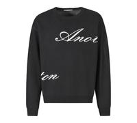 Rundhalspullover ANOTHER COTTON LAB "Another Cotton Lab Signature Knit Sweater", Herren, Gr. XS, schwarz, 44% Polyester, 30% Polyacryl, 20% Polyamid, 6% Baumwolle, mehrfarbig, loose fit, Rundhals, Pul