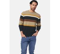 Rundhalspullover BABISTA "Pullover CALDEN", Herren, Gr. M, beige (beige gestreift), Obermaterial: 100% Baumwolle CO., Pullover Rundhalspullover (15589813-M) beige gestreift