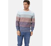 Rundhalspullover BABISTA "Pullover CARIENO", Herren, Gr. XL, blau (hellblau rot gestreift), Obermaterial: 70% Baumwolle CO. 30% Polyacryl PAN., gestreift, normal, Rundhals, Pullover Rundhalspullover (