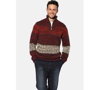 Rundhalspullover BABISTA "Pullover CARMILO", Herren, Gr. XL, rot (dunkelrot gestreift), Obermaterial: 70% Polyacryl PAN. 30% Wolle mw., Pullover Rundhalspullover (76607728-XL) dunkelrot gestreift