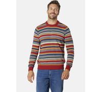Rundhalspullover BABISTA "Pullover HALIN", Herren, Gr. L, orange (dunkelorange gestreift), Obermaterial: 100% Baumwolle CO., Pullover Rundhalspullover (16602632-L) dunkelorange gestreift