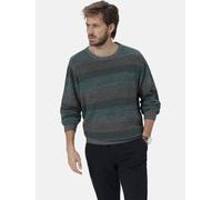 Rundhalspullover BABISTA "Pullover LUNAVEST", Herren, Gr. M, grau (grau gestreift), Obermaterial: 100% Baumwolle CO., gestreift, normal, Rundhals, Pullover Rundhalspullover, mit Rippstrick (53305932-M