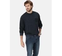 Rundhalspullover BABISTA "Pullover VARIENTO", Herren, Gr. 54, blau (dunkelblau gestreift), Obermaterial: 100% Baumwolle CO., Pullover Rundhalspullover (83886352-54) dunkelblau gestreift
