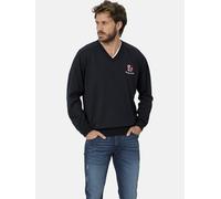Rundhalspullover BABISTA "Pullover VELLIANO", Herren, Gr. 50, blau (dunkelblau), Obermaterial: 100% Baumwolle CO., Pullover Rundhalspullover (34564605-50) dunkelblau