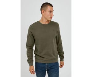 Rundhalspullover BLEND "BHAvebury", Herren, Gr. S, deep depths, Sweatware, 100% Baumwolle, unifarben, regular fit normal, Rundhals, Pullover Rundhalspullover, Klassisches Sweatshirt mit Rundhalsaussch