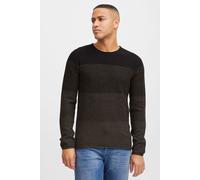 Rundhalspullover BLEND "BHBenno", Herren, Gr. L, schwarz, Feinstrick, 100% Baumwolle, regular fit, Rundhals, eingesetzt, Pullover Rundhalspullover, Strickpullover mit Farbverlauf (85784420-L) schwarz