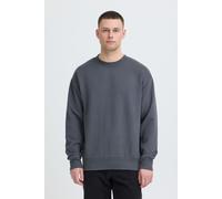 Rundhalspullover BLEND "BHCopper", Damen, Gr. M, iron gate, Sweatware, 50% Baumwolle, 50% Polyester, unifarben, Basic, relaxed fit normal, Rundhals, eingesetzt, Pullover Rundhalspullover, Klassischer