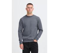 Rundhalspullover BLEND "BHDownton", Herren, Gr. S, iron gate, Sweatware, 50% Baumwolle, 50% Polyester, unifarben, regular fit normal, Rundhals, Pullover, Klassisches Sweatshirt mit Rundhalsausschnitt