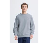 Rundhalspullover BLEND "BHFactor", Herren, Gr. S, faded denim, Sweatware, 100% Baumwolle, bedruckt, Basic, normal normal, Rundhals, Pullover Rundhalspullover, Bequemer Sweatpullover mit elastischen Bü