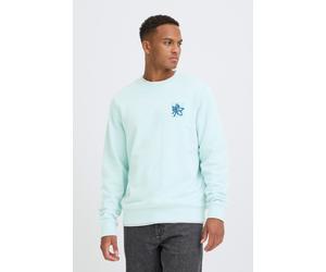 Rundhalspullover BLEND "BHFelica", Herren, Gr. XXL, winter, sky, Sweatware, 100% Baumwolle, unifarben, Basic, normal normal, Rundhals, Pullover Rundhalspullover, Klassisches Sweatshirt mit Stickerei (