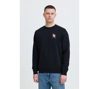 Rundhalspullover BLEND "BHJapa Backprint", Herren, Gr. XL, schwarz, Sweatware, 60% Baumwolle, 40% Polyester, normal normal, Rundhals, Pullover Rundhalspullover, Crewneck Pullover mit Backprint (761862