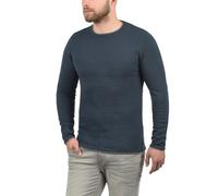 Rundhalspullover BLEND "Rundhalspullover BHOdin", Herren, Gr. XXL, blau (mood indigo blau), Feinstrick, Obermaterial: 50% Baumwolle CO. 50% Polyacryl PAN., unifarben, casual, Rundhals, Langarm, Pullov