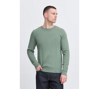 Rundhalspullover BLEND "BHREDHILL crewneck", Herren, Gr. S, laurel wreath, Strick, Obermaterial: 100% Baumwolle, unifarben, regular fit normal, Rundhals, Rippbündchen, Pullover Rundhalspullover (78914