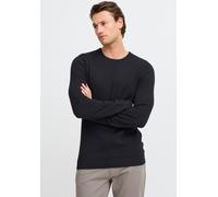 Rundhalspullover BLEND "BHREDHILL crewneck", Herren, Gr. XXL, schwarz, Strick, Obermaterial: 100% Baumwolle, unifarben, modisch, regular fit normal, Rundhals, Langarm Rippbündchen, Pullover (52466331-