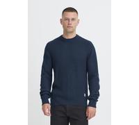 Rundhalspullover BLEND "BHRIBI", Herren, Gr. XL, marineblaus, Strick, Obermaterial: 100% Baumwolle, meliert, regular fit normal, Rundhals, Bündchen, Pullover Rundhalspullover, Baumwolle, regular fit (