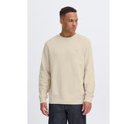 Rundhalspullover BLEND "BHRYLAN Sweatshirt", Herren, Gr. S, grau (oyster gray), Sweatware, 100% Baumwolle, Strukturmuster, Basic, normal normal, Rundhals, Pullover Rundhalspullover, Lässiger Sweatpull